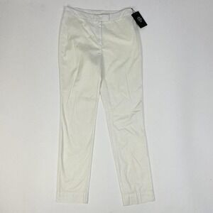 Eleventy White Cotton Elastane Dress Slacks Womens NWT $360 Size 26